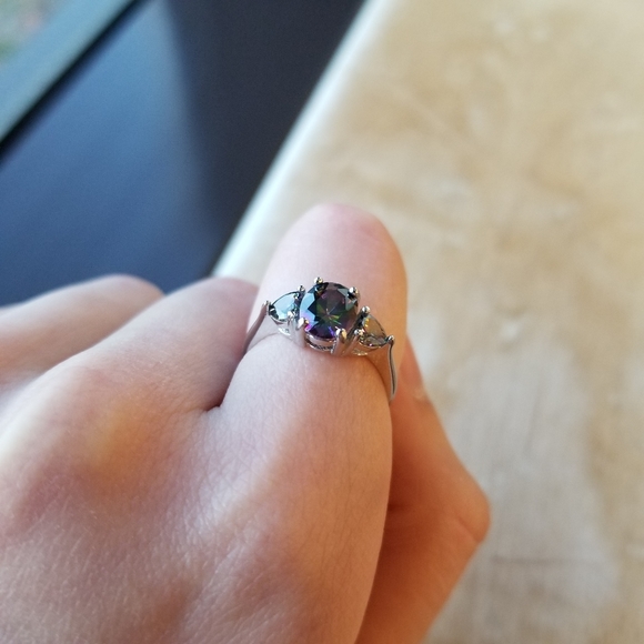 🌈Northern Lights🌈 Mystic Topaz Sterling Ring - Picture 6 of 7